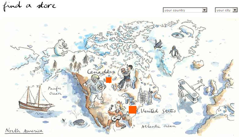 エルメス Hermes のホームページの世界地図がすごい 駄文と書評