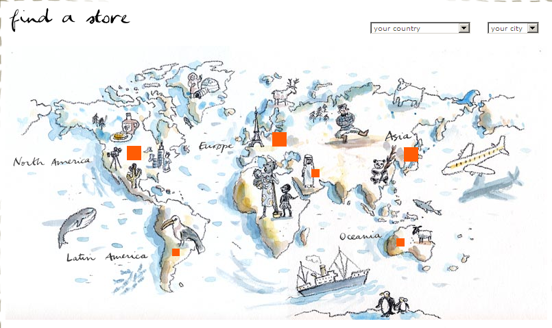 エルメス Hermes のホームページの世界地図がすごい 駄文と書評